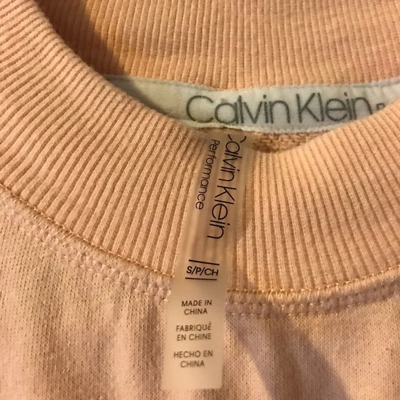 Calvin Klein Performance Cropped Crewneck Sweatshirt Size Small - Picture 5 of 8